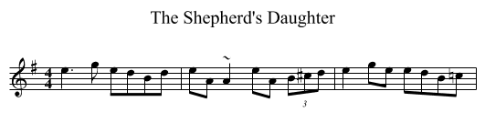Shepherd's Daughter, The  - staff notation