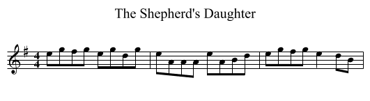 Shepherd's Daughter, The  - staff notation