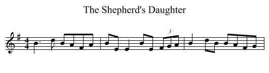 Shepherd's Daughter, The  - staff notation
