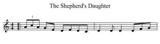 Shepherd's Daughter, The  - staff notation