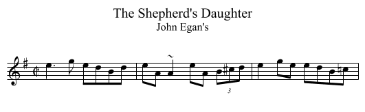 Shepherd's Daughter, The - staff notation