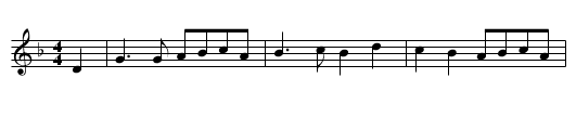Shepherd's Daughter - staff notation