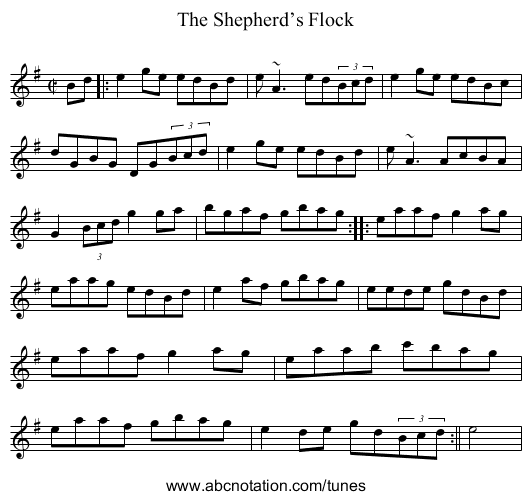 Shepherd’s Flock, The - staff notation