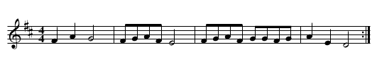 Shepherd's Hey (in D, G and C) - staff notation