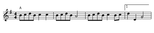 Shepherd's Hey - Stretton on Fosse - staff notation