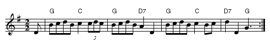 Shepherds' Hey - staff notation