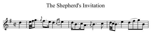 Shepherd's Invitation, The - staff notation