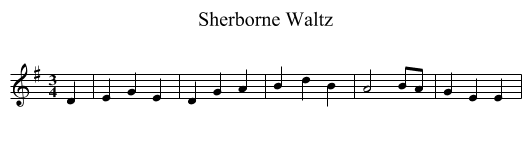 Sherborne Waltz - staff notation