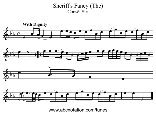 Sheriff's Fancy (The) - staff notation