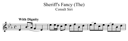 Sheriff's Fancy (The) - staff notation