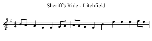 Sheriff's Ride - Litchfield - staff notation