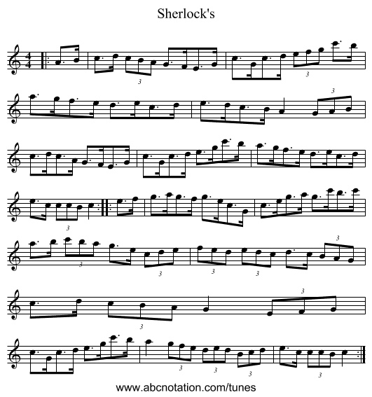 Sherlock's - staff notation