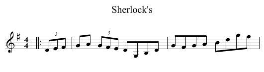 Sherlock's - staff notation