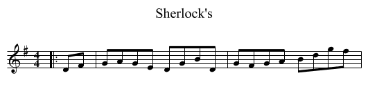 Sherlock's - staff notation