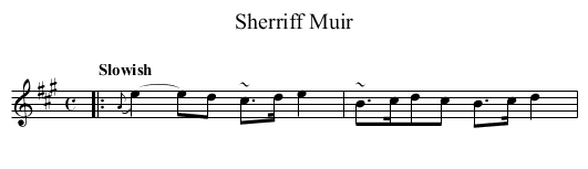 Sherriff Muir - staff notation