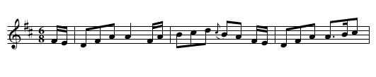 She’s Far from the Land - staff notation