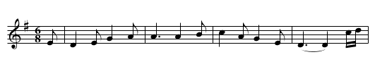She’s the dear maid to me - staff notation