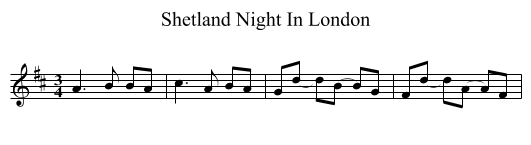 Shetland Night In London - staff notation