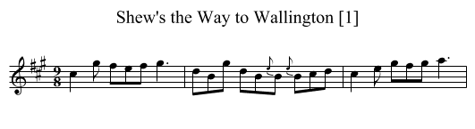 Shew's the Way to Wallington [1] - staff notation