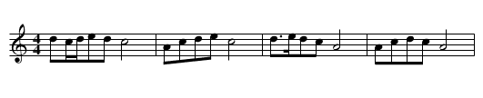 Shida zhenggangge - staff notation