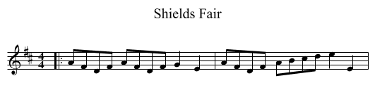 Shields Fair - staff notation