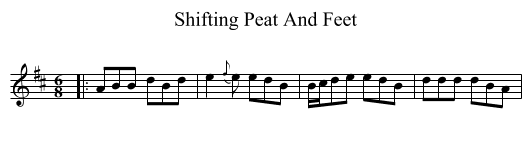 Shifting Peat And Feet - staff notation