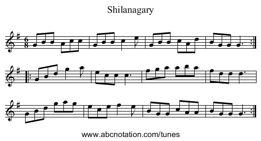 Shilanagary - staff notation