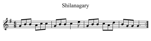 Shilanagary - staff notation