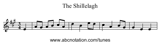 Shillelagh, The - staff notation