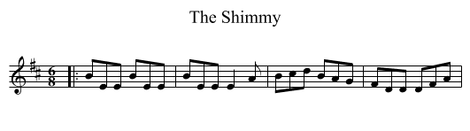 Shimmy, The  - staff notation