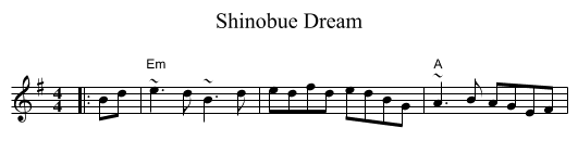 Shinobue Dream - staff notation