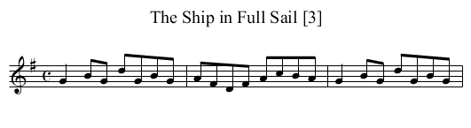 Ship in Full Sail [3], The - staff notation