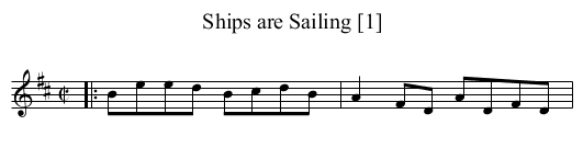 Ships are Sailing [1] - staff notation