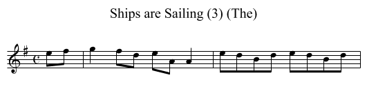Ships are Sailing (3) (The) - staff notation