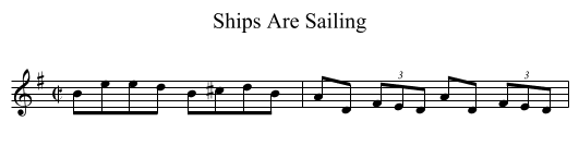 Ships Are Sailing - staff notation