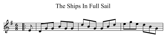 Ships In Full Sail, The  - staff notation