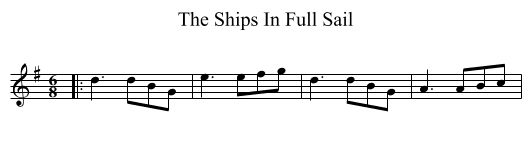 Ships In Full Sail, The  - staff notation