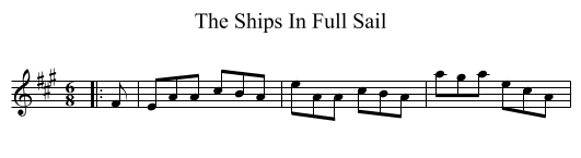 Ships In Full Sail, The  - staff notation