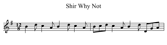 Shir Why Not - staff notation