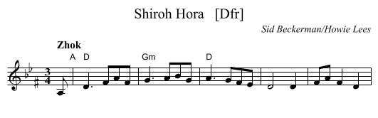 Shiroh Hora   [Dfr] - staff notation