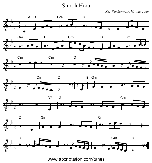 Shiroh Hora - staff notation