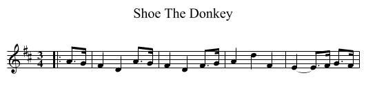 Shoe The Donkey - staff notation