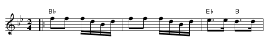 Shoemaker's Dance (Bb) - staff notation