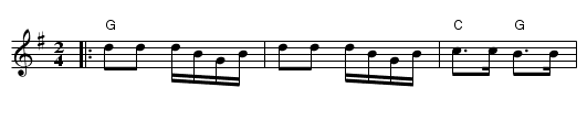 Shoemaker's Dance (G) - staff notation