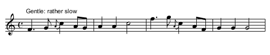 Sho-ho, a lullaby - staff notation