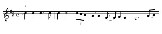 Shoo Fly - staff notation