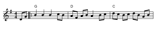 Shoot The Buffalo Schottische - staff notation