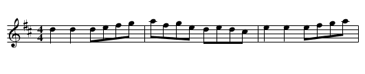 Shooter's Hornpipe - staff notation