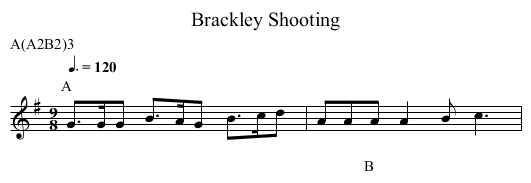 Shooting, Brackley - staff notation