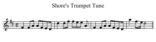 Shore's Trumpet Tune - staff notation